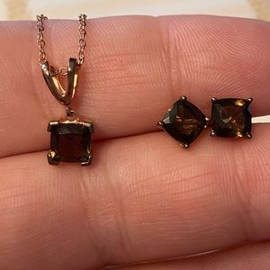LeVian chocolate Quartz set